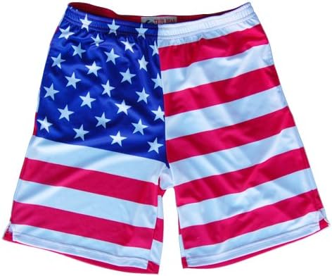 American Flag Sublimated Lacrosse Shorts