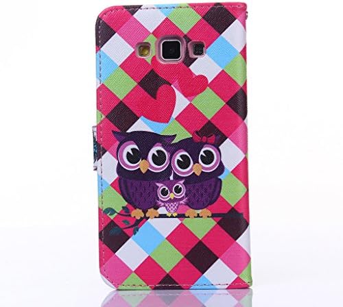 G357 Case Samsung Galaxy G357 Kickstand Case,MOUSE Monster Owl Family Design Premium Pu Leather Magnet Flip Kickstand Case Cover for Samsung Galaxy Ace Style LTE G357(Built-in Card Slots)