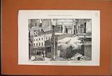 1882 OLD LONDON LUDGATE HILL WATCH HOUSE ST MARTINS