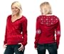 Montreal Canadiens Women's Deep V-Neck Fleece Hoodie Pullover - by Alyssa Milano