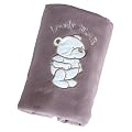 Baby Kuscheldecke Lovely Bear braun - Babydecke 110/80 aus weichen, warmen Fleece