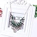 Qiyun (TM) Angel's Wing Green Fringe Dangle Crystal Beaded Charm Choker Necklace