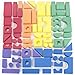 Non-Toxic 68 Piece foam Wonder Blocks for Children w/ Carry Tote - Non-Recycled Quality, Waterproof, Soft, Bright, Safe & Quiet