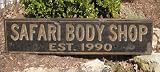 1990 90 GMC SAFARI BODY SHOP - Rustic Hand Painted Wooden Sign