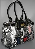 New Ladies Anna Smith NEW YORK Large Designer Handbag Shoulder Bag Teenagers bags Weekend Bag SCHOOL BAG I HEART ANNA SMITH NEW YORK BLACK
