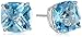 Amazon Collection 14k Gold Cushion-Cut Checkerboard Stud Earrings (6mm)