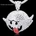 Super Mario Bros Boo Inspired Silver Plated Hip Hop Pendant