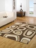 Large Modern Brown Rug 120 x 160 cm (4 x 53") Carpet