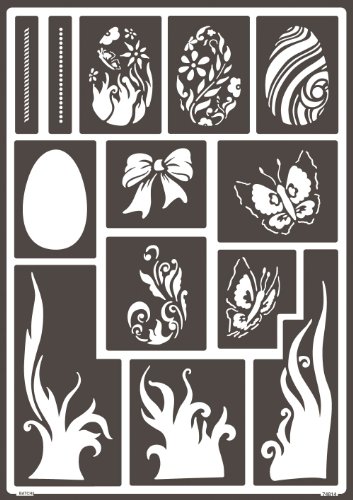 Home Design 74814 - Window Style Schablone Osterwiese A3 Preisvergleich