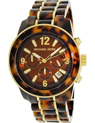 Michael Kors MK5805 Mid-Size Tortoise Acetate Chronograph Watch