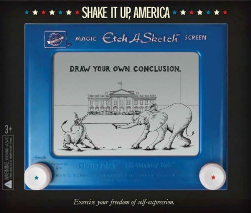 Ohio Art Etch A Sketch 2012 USA Election Red vs. Blue Edition