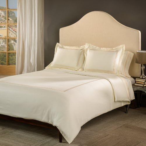 Roxbury Park Ivory with Gold Stripes Baratto Duvet Cover, King