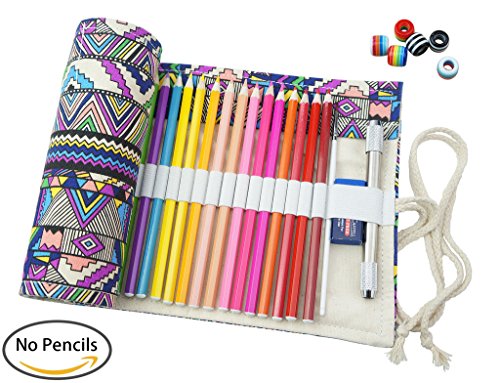 Creoogo canvas pencil wrap, travel drawing coloring pen…