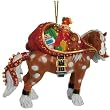20636 Horse of a Different Color Santa Horse 2.5" Clydesdale Horse Ornament w/ Tin