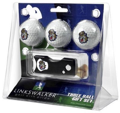 James Madison Dukes 3 Golf Ball Gift Pack W/ Spring Action Tool - Ncaa College Athletics