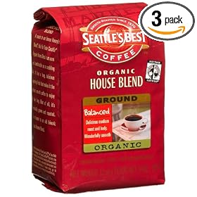 Seattle's Best Coffee House Blend, Organic, Ground , 12-Ounce Bags (Pack of 3)