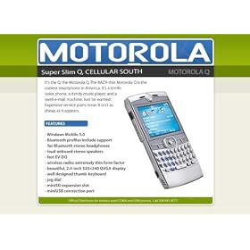 MOTOROLA Q PDA SMART CELL PHONE FOR CELLULAR SOUTH SERVICE