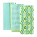 Deco Spiral 3-pc. Kitchen Tea Towel Set - Turquoise