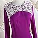 Ashlen Women's Lace Adornment Long Sleeve Muslim Abayas Maxi Long Dress Purple XL