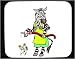 Mouse Pad with hose, bibs, zebra, watering, gardener, flowers Image