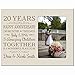 Personalized Twenty year anniversary gift for her him couple Custom Engraved wedding gift for husband wife girlfriend boyfriend photo frame holds 4x6 photo by LifeSong Milestones (ivory)