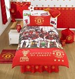 Click for more about Zap Manchester United Champions of Europe Duvet Set, Single - ZAP LTD.