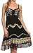 Sakkas Jolie Batik Embroidered Adjustable Spaghetti Strap Dress