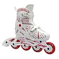 Girls Roller Derby Tracer Adjustable Inline Skate - White/ Red