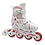 Girls Roller Derby Tracer Adjustable Inline Skate - White/ Red