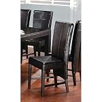Espresso Bycast Leather Dining Chairs For sale