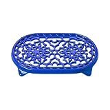 Le Creuset Enameled Cast-Iron 10-1/2-Inch Deluxe Oval Trivet, Cobalt