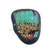 Ring - XR23 - Dichroic Glass on Adjustable Sterling Silver Band