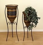 Set of 2 Unique Stylish Metal PLANTER with STAND