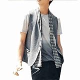 Move&Moving(TM) Mens Casual Vests V Neck Sleeveless Button Down Vest Suit Vest Gray M
