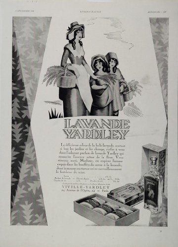 1930 French Ad Viville Yardley Lavender Soup Perfume - Original Print Ad