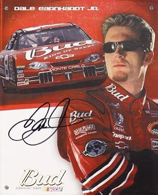AUTOGRAPHED 2002 Dale Earnhardt Jr. #8 Budweiser Racing Team 8X10 NASCAR SIGNED Hero Card w/ COA