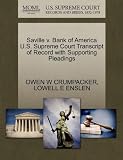 Saville v. Bank of America U.S. Supreme Court Transcript of Record with Supporting Pleadings