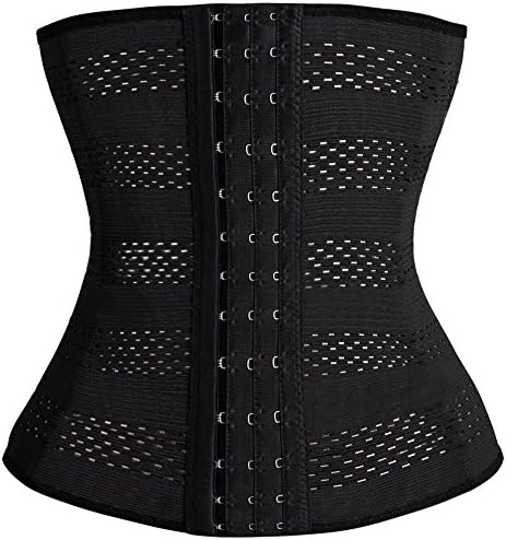 Black Breathable Underbust Steel Boned Waist Trainer Corset