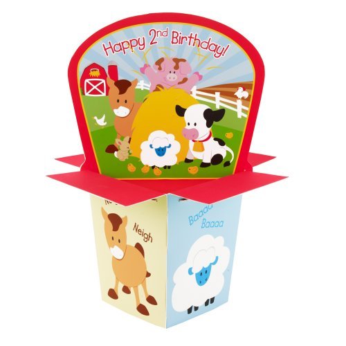 Barnyard 2nd Birthday Centerpiece (1) Party Supplies