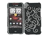 Vine Black Bling Rhinestone Faceplate Diamond Crystal Hard Skin Case Cover  ....