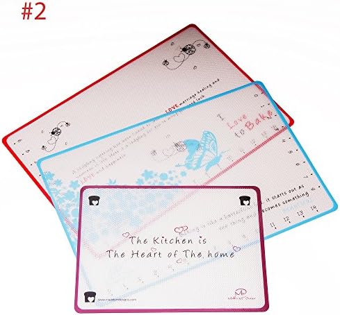 Maddie M Designs Non-Stick Silicone Baking Mat, 3 Pack (2 x 16.5"x11", 1 x 11.5"x8.5")