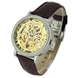 Auguste Galan MECCANIX GTTS Mens Mechanical "Skeleton" Watch with Brown Strap. Model: AG-0795