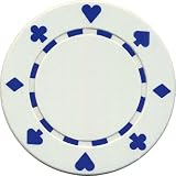 25 Suits Poker Chips - White