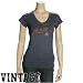 Miami Dolphin T Shirt : Miami Dolphin Ladies Charcoal Triblend V-neck Vintage T Shirt
