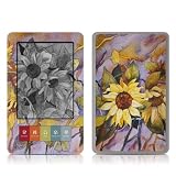 Sunflower Design Protective Decal Skin Sticker for Barnes and Noble Nook E-Book Reader