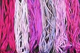 6 Spools of 100% Pure Silk Ribbons - Purple/Violet Tones - 60 mts x 4mm