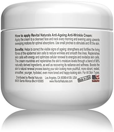 Anti Aging Cream Makes The Skin More Youthful, More Vibrant, More Radiant, Smoother, Younger, Hydrated, Rested, Toned & Happy-Looking. Reverses Visible Signs of Aging & Strengthens The Living Fibres Of The Epidermal Skin Cells To Reduce Wrinkles & Smooth Fine Lines. Replenishes Skin Cells With The Energy & Optimizes Cellular Renewal To Energize & Revitalize Skin Cells. Made in US. 2oz 60ml