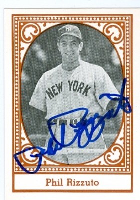 Phil Rizzuto Autographed/Hand Signed baseball card (New York Yankees) 1980 TCMA All Time Yankees #4