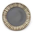 Plate with Brushwork - Black Glaze