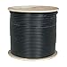 Vertical Cable Cat6A 10G, UTP, 23AWG, Solid Bare Copper, PVC, 1000ft, Black, Bulk Ethernet Cable